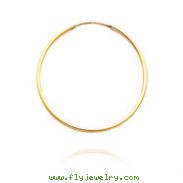 14K Yellow Gold 1x25mm Endless Hoops