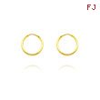 14K Yellow Gold 1x8mm Endless Hoops