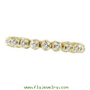 14K Yellow Gold .20ct Diamond Eternity Stackable Guard Ring
