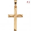 14K Yellow Gold 21x14 Cross Pendant