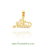 14K Yellow Gold "#1 Niece" Pendant