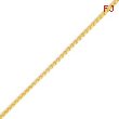 14K Yellow Gold 2.25mm Spiga Chain