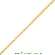 14K Yellow Gold 2.25mm Spiga Chain