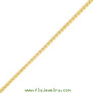 14K Yellow Gold 2.25mm Spiga Chain