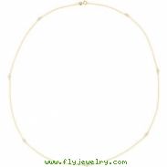 14K Yellow Gold 24.00 Inch Diamond Necklace