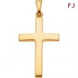 14K Yellow Gold 24.25x16 Cross Pendant