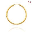 14K Yellow Gold 2.50x30mm Diamond Cut Endless Hoops