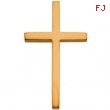 14K Yellow Gold 25.75x15.75 Cross Pendant