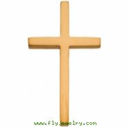 14K Yellow Gold 25.75x15.75 Cross Pendant