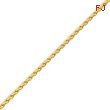 14K Yellow Gold 2.5mm Round Wheat Chain