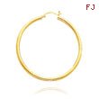 14K Yellow Gold 2.5x44mm Classic Hoops