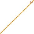 14K Yellow Gold 2mm Rope Anklet