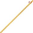 14K Yellow Gold 2mm Wheat Anklet