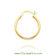 14K Yellow Gold 2x20mm Classic Hoops