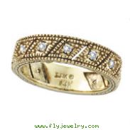 14K Yellow Gold .33ct Diamond Prong Setting Ring Band