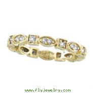 14K Yellow Gold .36ct Diamond Stackable Eternity Band