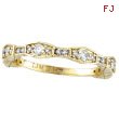 14K Yellow Gold .38ct Diamond Guard Stackable Band Ring