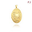 14K Yellow Gold 38mm Oval-Shaped Talking Celtic Heart Locket