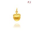 14K Yellow Gold 3D Apple Charm