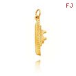 14K Yellow Gold 3D Cruise Ship Charm