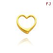 14K Yellow Gold 3D Cut-Out Heart Pendant