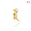 14K Yellow Gold 3D Kangaroo with Joey Charm