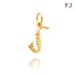 14K Yellow Gold 3D Saxophone Charm