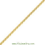 14K Yellow Gold 3mm Round Wheat Chain