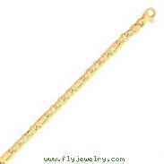 14K Yellow Gold 4.5mm Fancy Link Bracelet