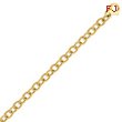 14K Yellow Gold 6.5mm Polished Fancy Link Bracelet