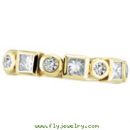 14K Yellow Gold .69ct Diamond Fashion Bezel Set Ring