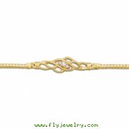 14K Yellow Gold 7 "" Length Diamond Bracelet
