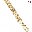 14K Yellow Gold 7 Inch Solid Large Charm Bracelet