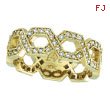 14K Yellow Gold .75ct Diamond Open Hexagonal-Shaped Eternity Ring