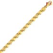 14K Yellow Gold 7.5mm Polished Fancy S-Link Bracelet