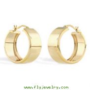 14K Yellow Gold 8.25x20mm Band Hoop Earrings