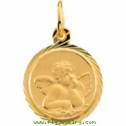 14K Yellow Gold Angel Pendant