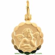 14K Yellow Gold Angel Pendant