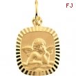 14K Yellow Gold Angel Pendant