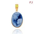 14K Yellow Gold August Mother Agate Cameo Pendant