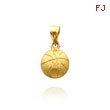 14K Yellow Gold Basketball Charm