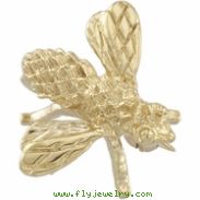 14K Yellow Gold Bee Brooch