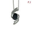 14K Yellow Gold Blue Sapphire & Diamond Necklace