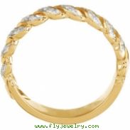 14K Yellow Gold Bridal Anniversary Band