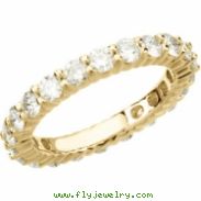 14K Yellow Gold Bridal Eternity Band