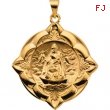 14K Yellow Gold Caridad Del Cobre Medal