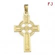 14K Yellow Gold Celtic Cross Pendant