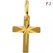 14K Yellow Gold Childs Cross Pendant With Star