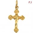 14K Yellow Gold Childs Crucifix Pendant