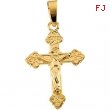 14K Yellow Gold Childs Crucifix Pendant